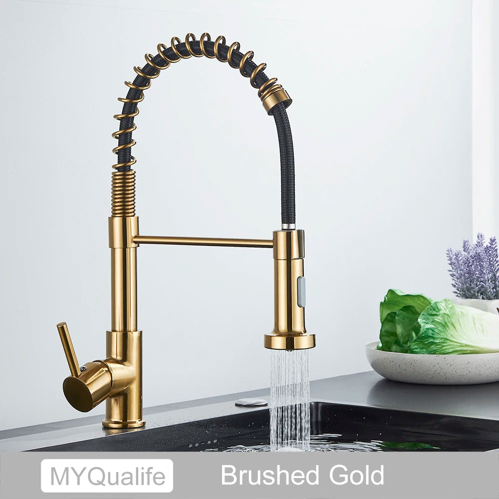 Brushed Gold One Handle deck-Mounted