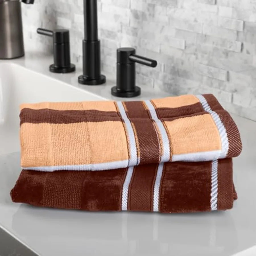 6 Pcs Bathroom Towels Set 100% Cotton Bathroom