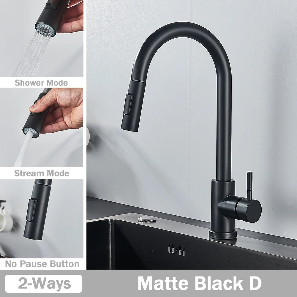Brushed Nickel Flexible Pull Out Nozzle