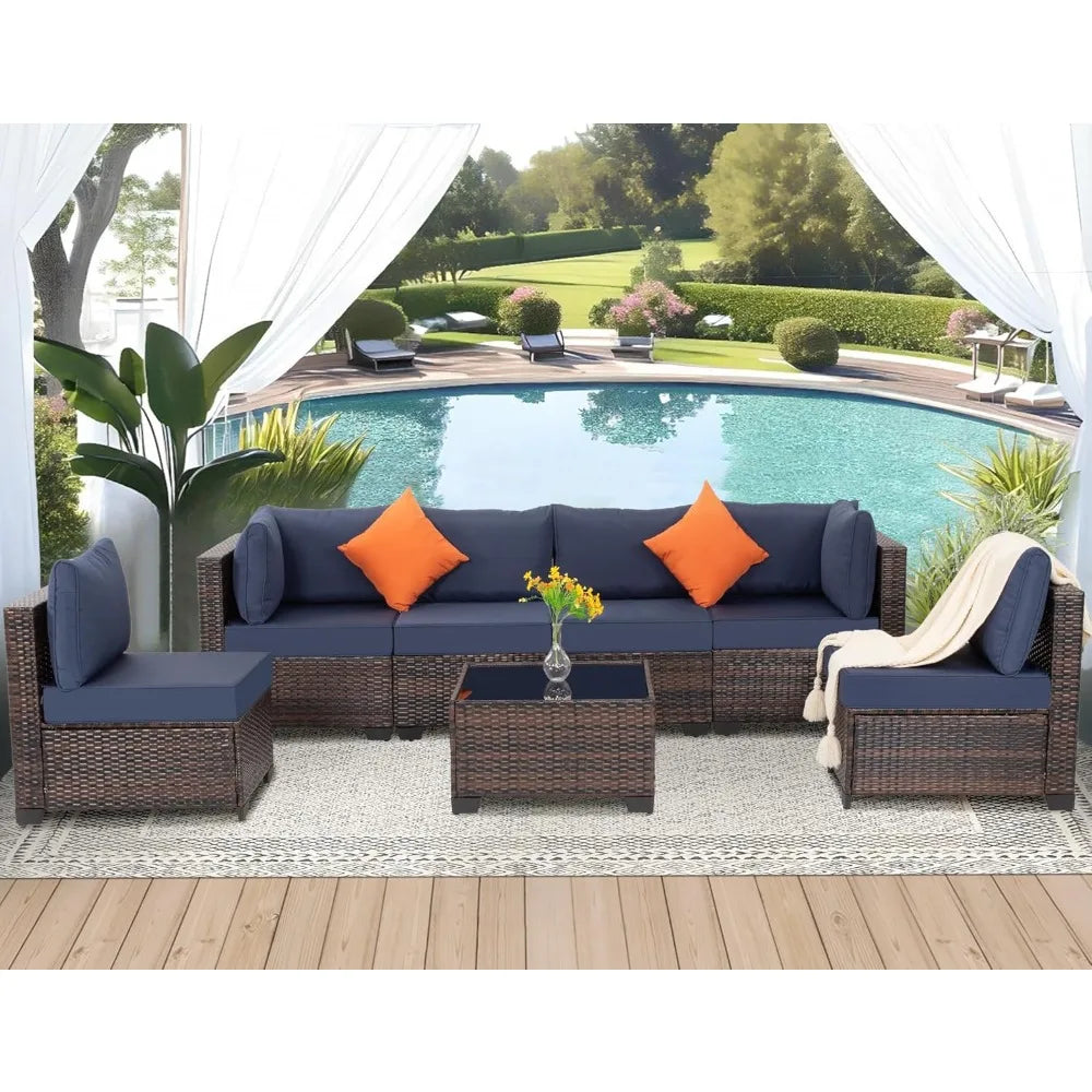 7-Piece Wicker Patio Set