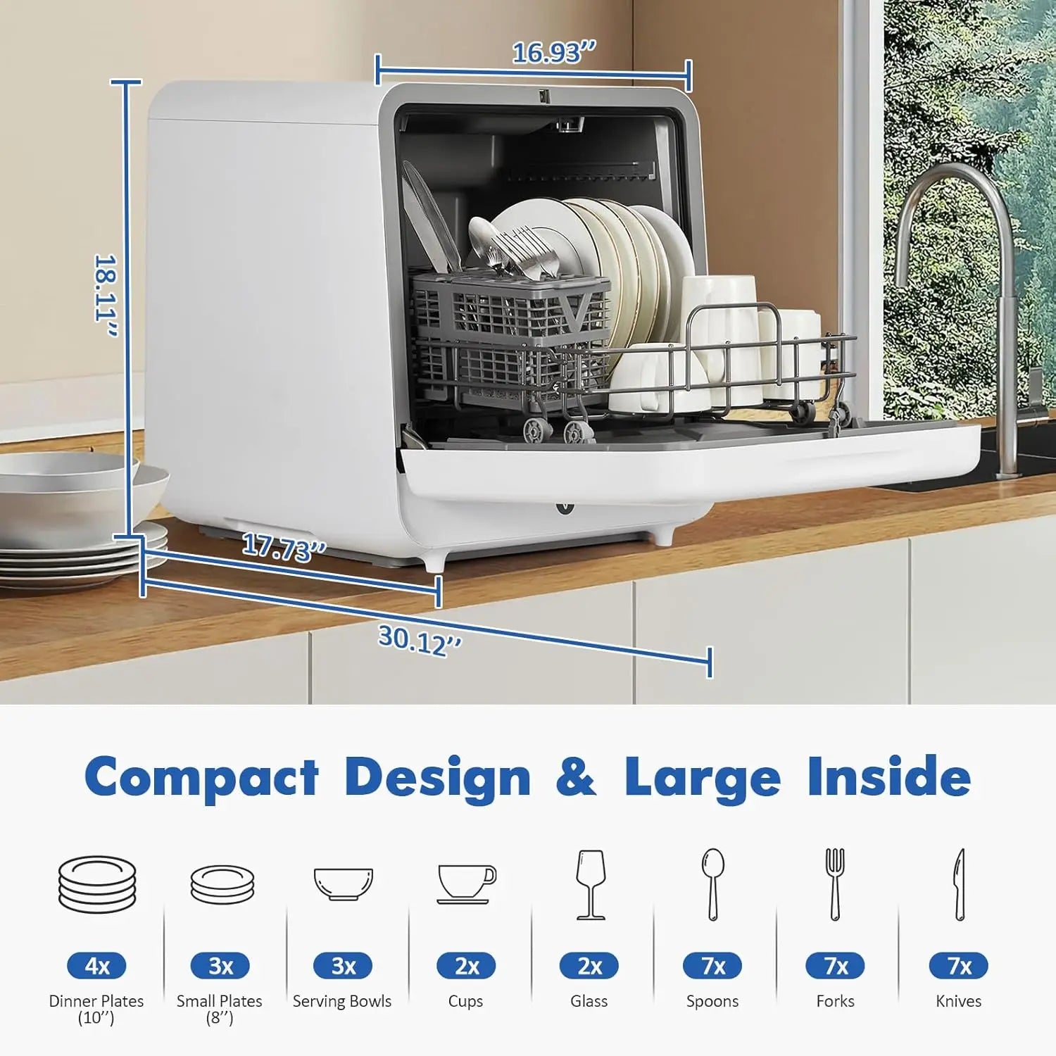 Portable Dishwasher Compact Countertop