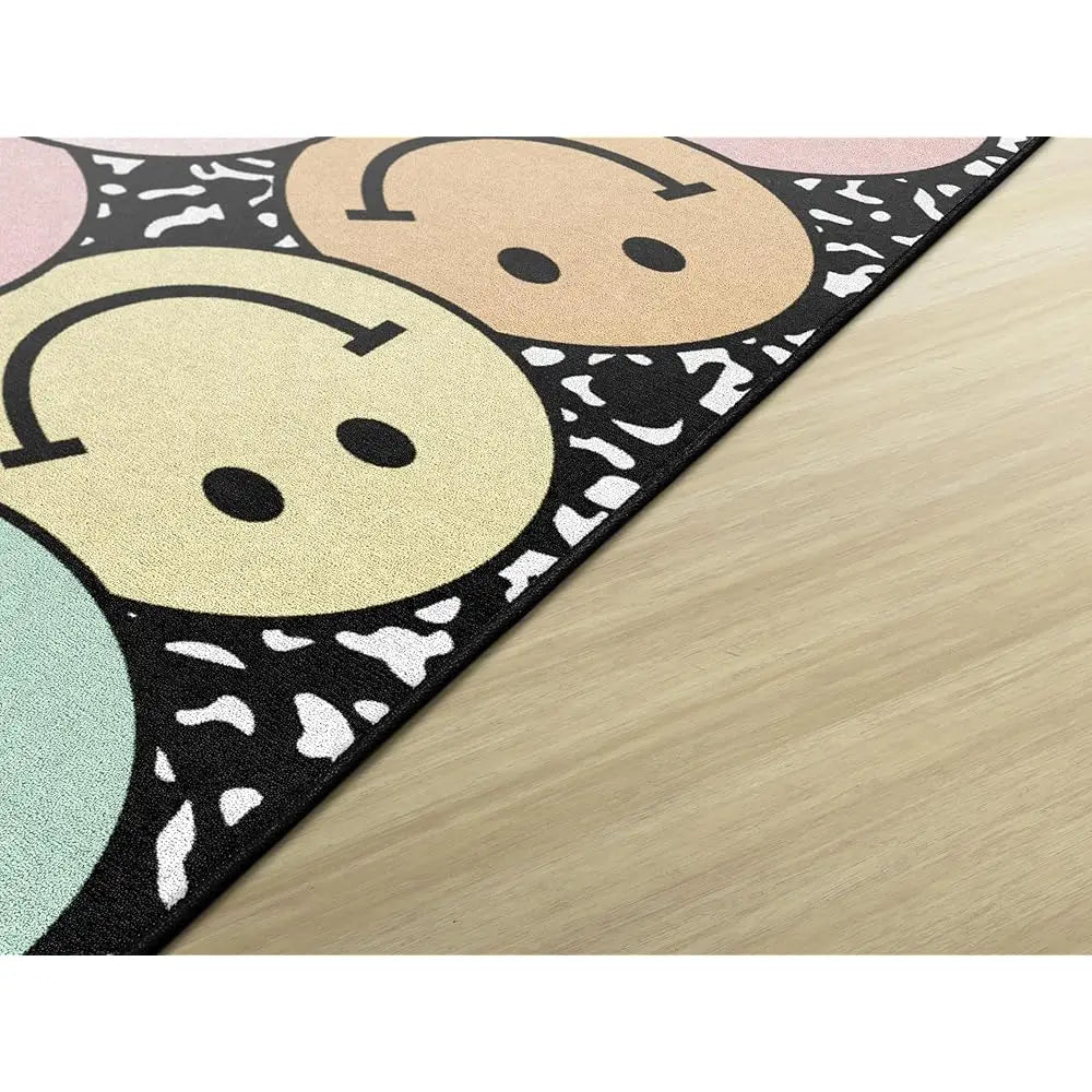 5x7'6" Pastel Rainbow Smileys