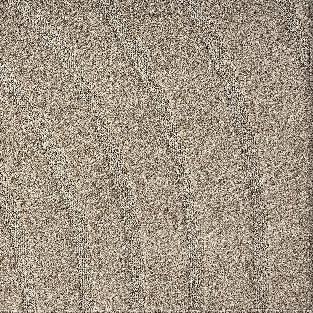 8x10 Modern Geometric Wave Taupe