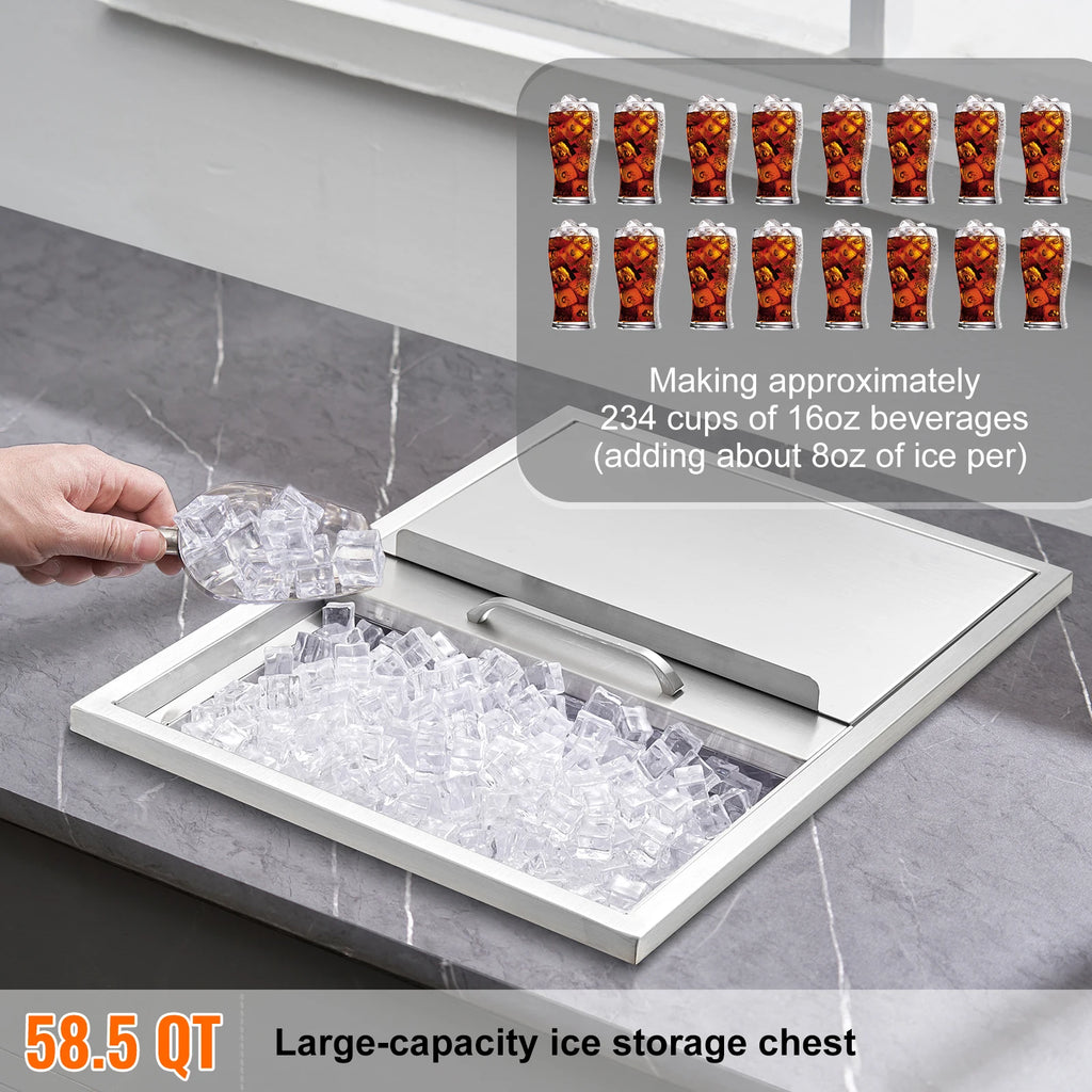 Drop in Ice Chest Stainless Commercial
