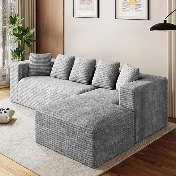 131" Sectional Sofa Cloud