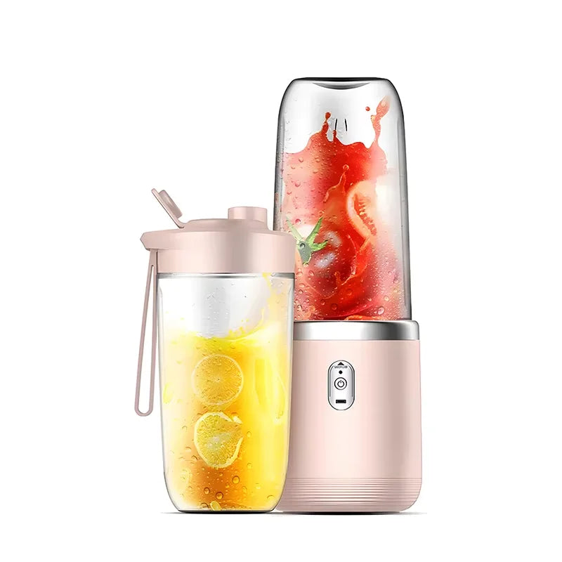 USB Rechargeable Portable Dual Cup Juicer Blender