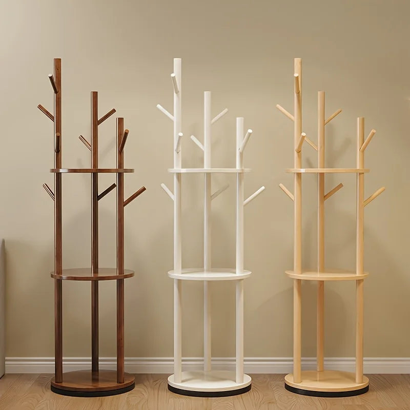 360° Rotating Hardwood Coat Rack