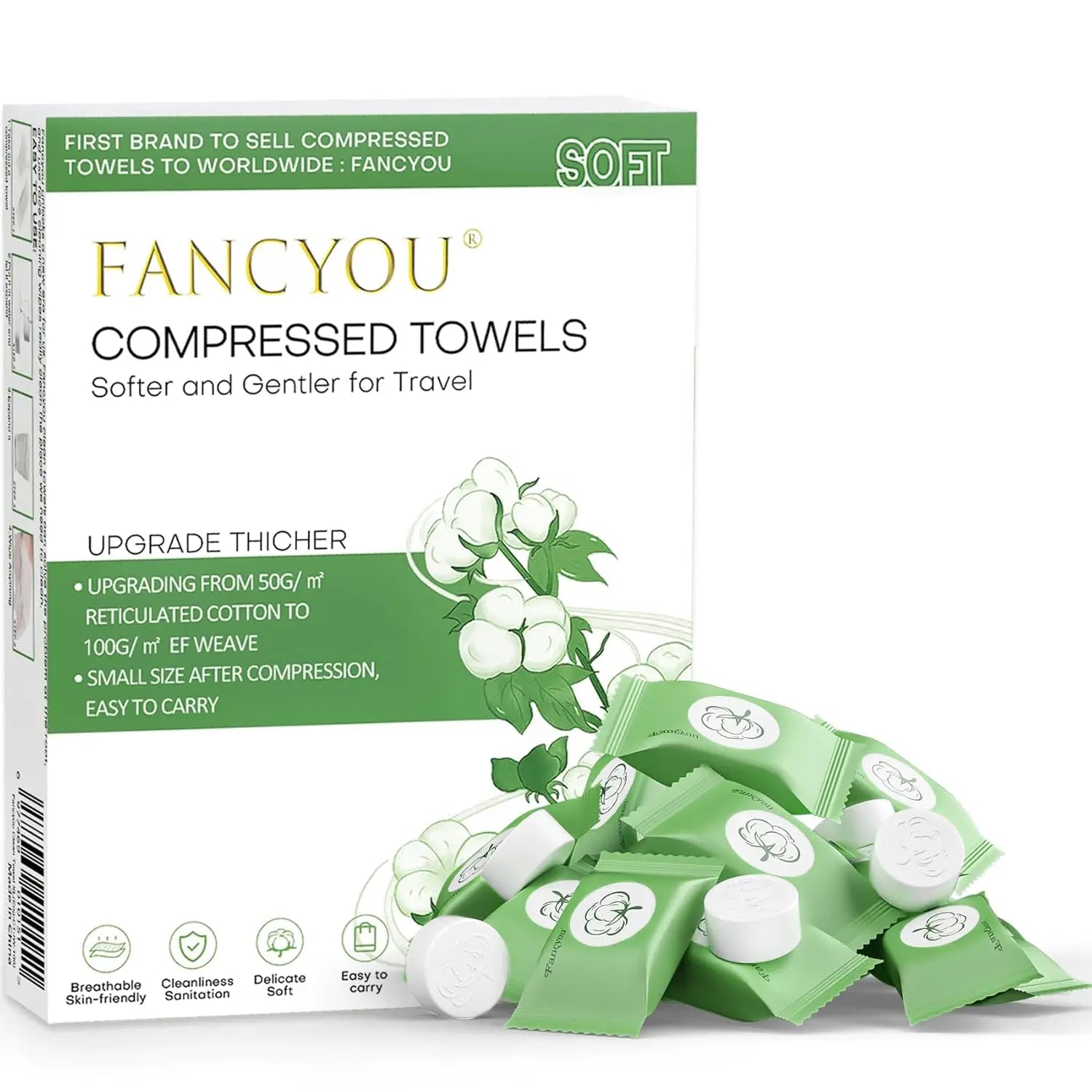 100 PCS Disposable Face Towels