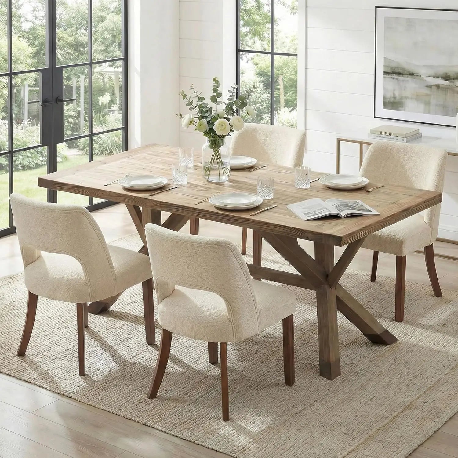 4 Mid Century Modern Upholstered