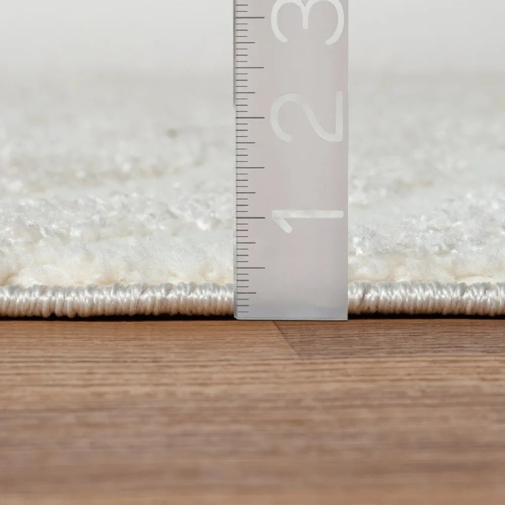 5x7 Cream Geometric Swirl