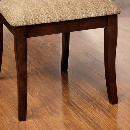 2 Dark Brown Wooden Lattice Backrest