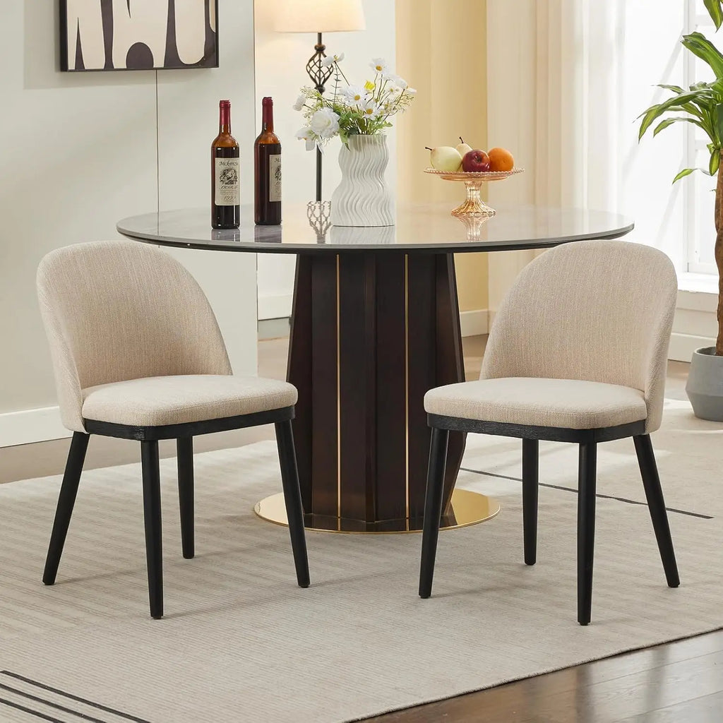 2 Modern Linen Upholstered