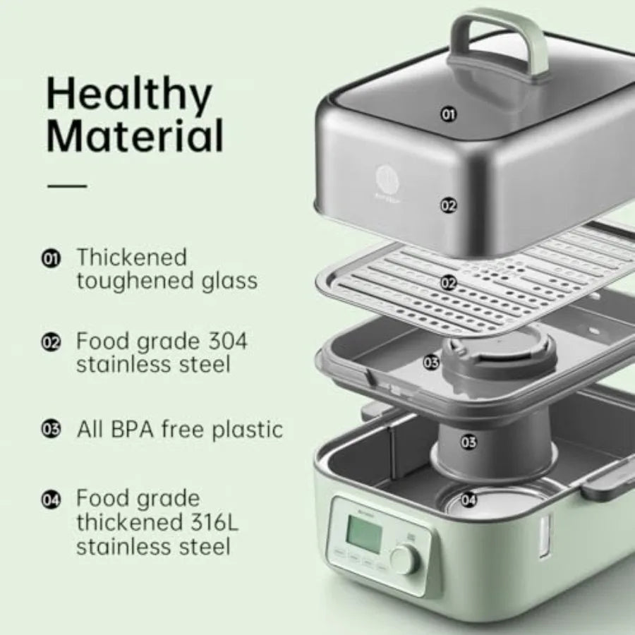 Electric Food Steamer 14 Quart 1500W Stainless