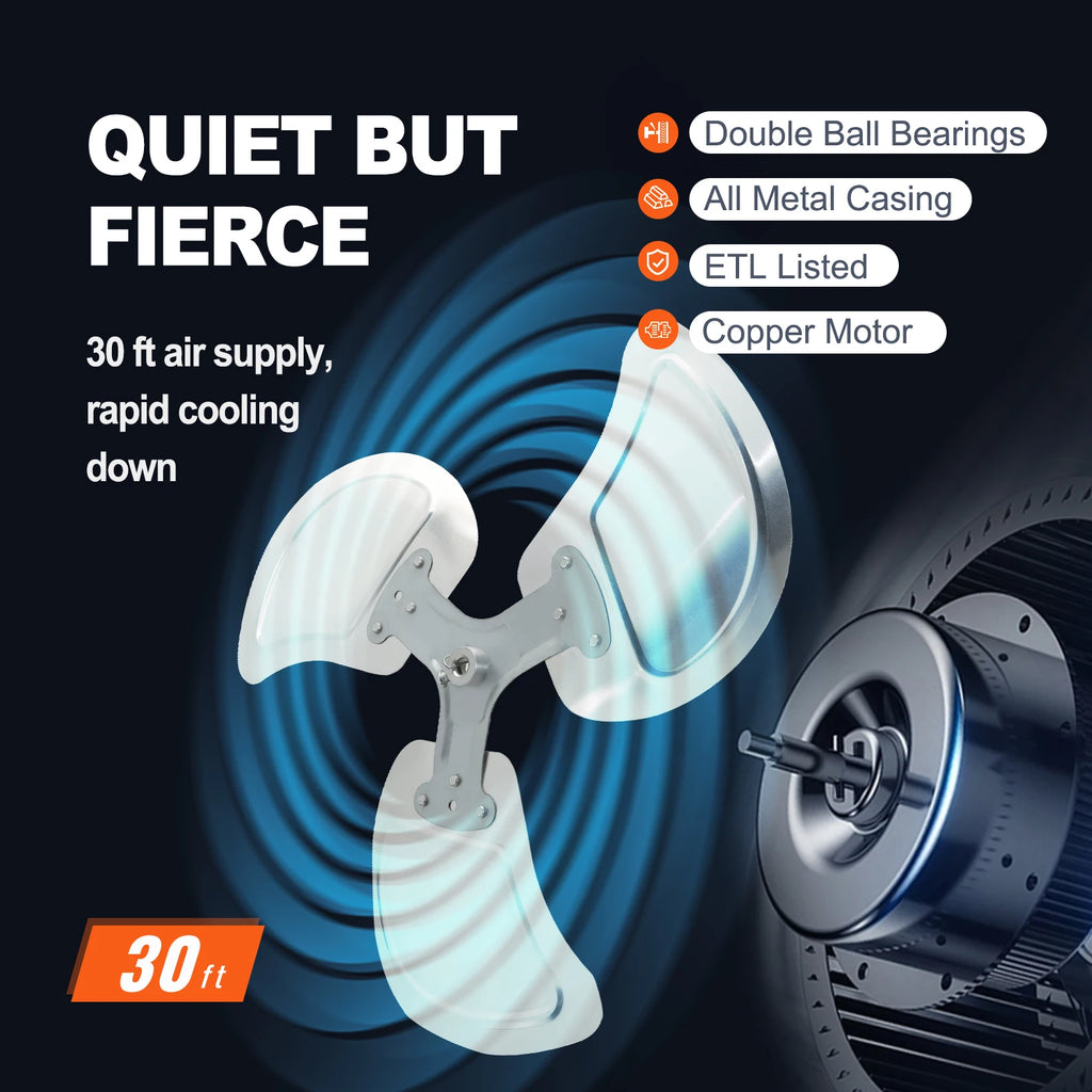 Wall Mount Fan High Velocity Waterproof Oscillating Industrial