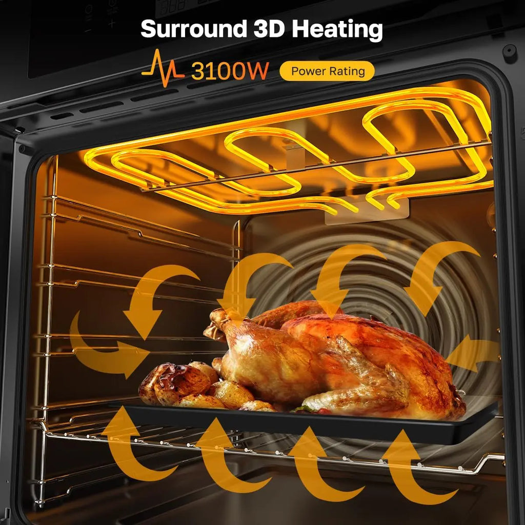 24 Inch Electric Wall Oven, 2.6 Cu.Ft, Convection