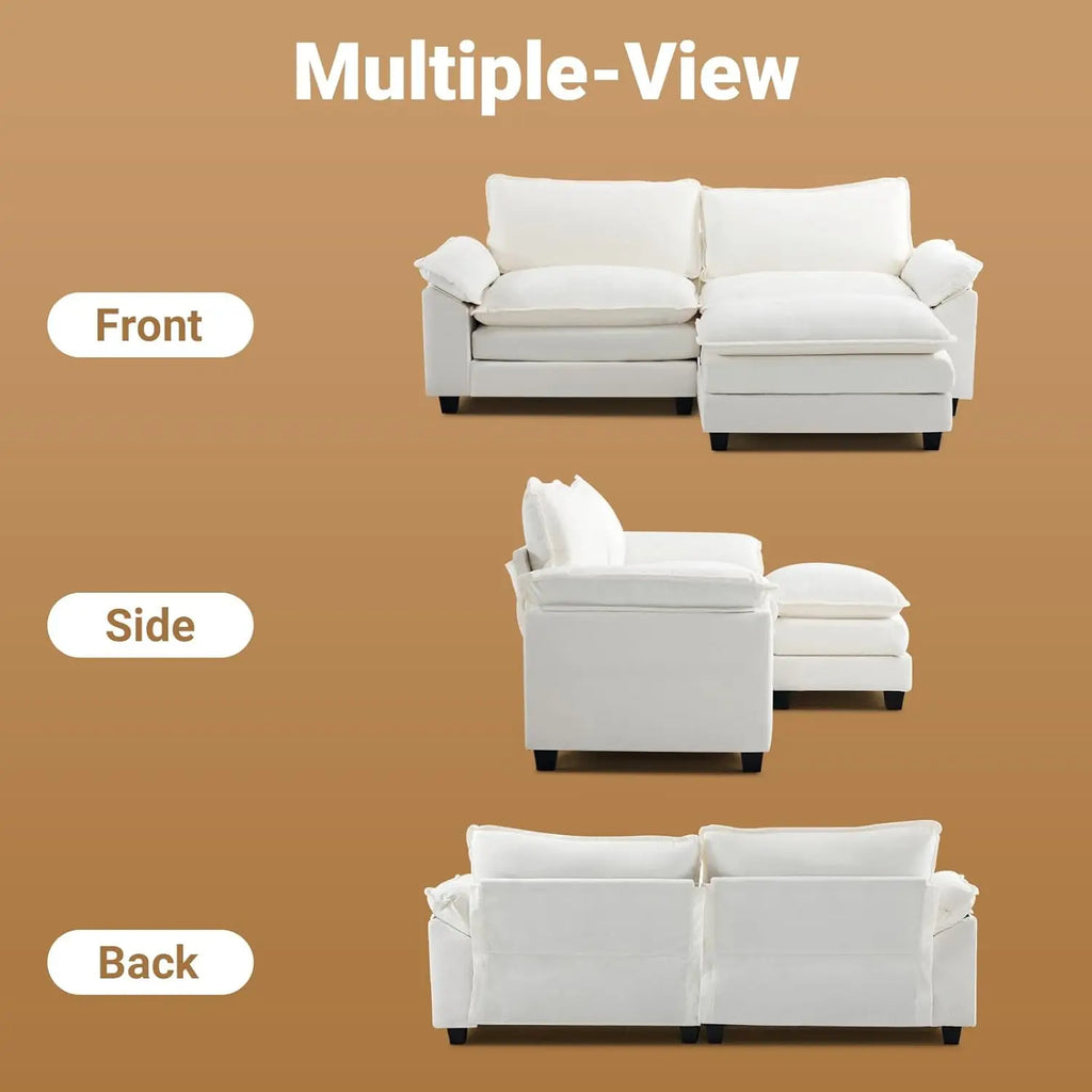 87" Convertible Sectional L-Shaped