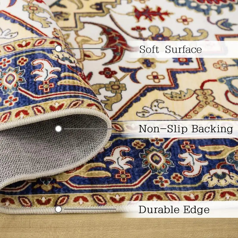 6x9 Vintage Bohemian Washable
