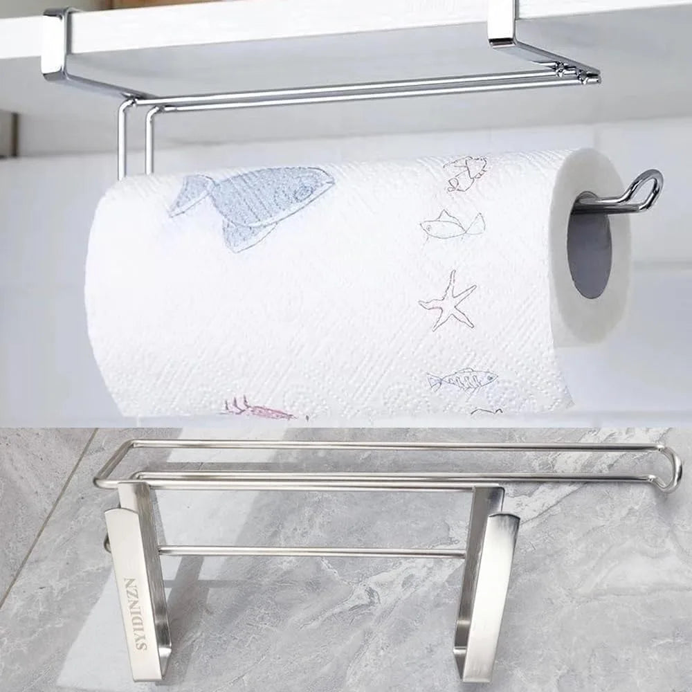 Under Cabinet Over Door Towel Holder