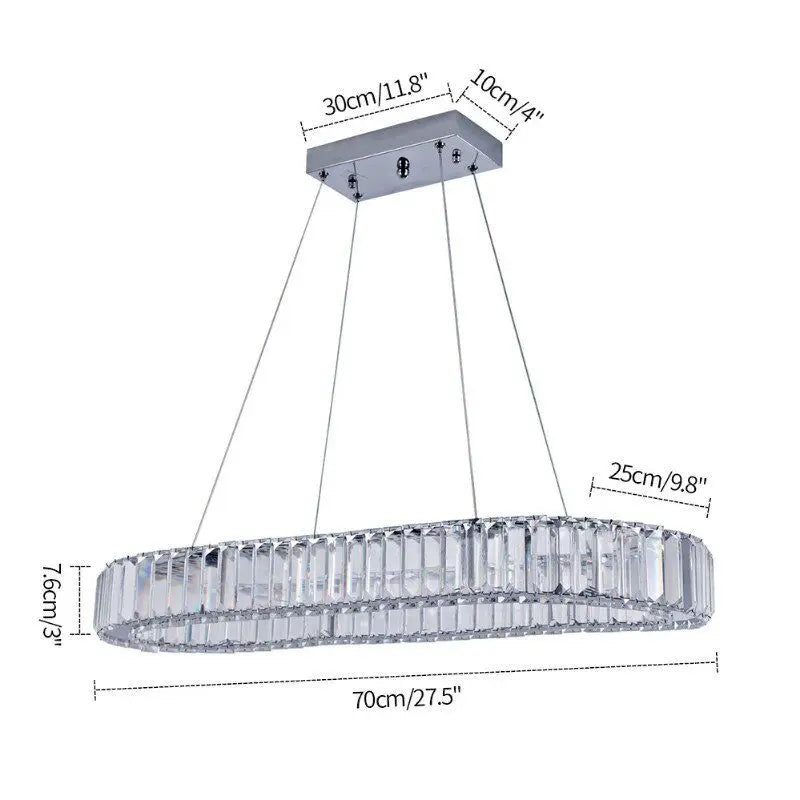 Modern LED Oval Chandelier