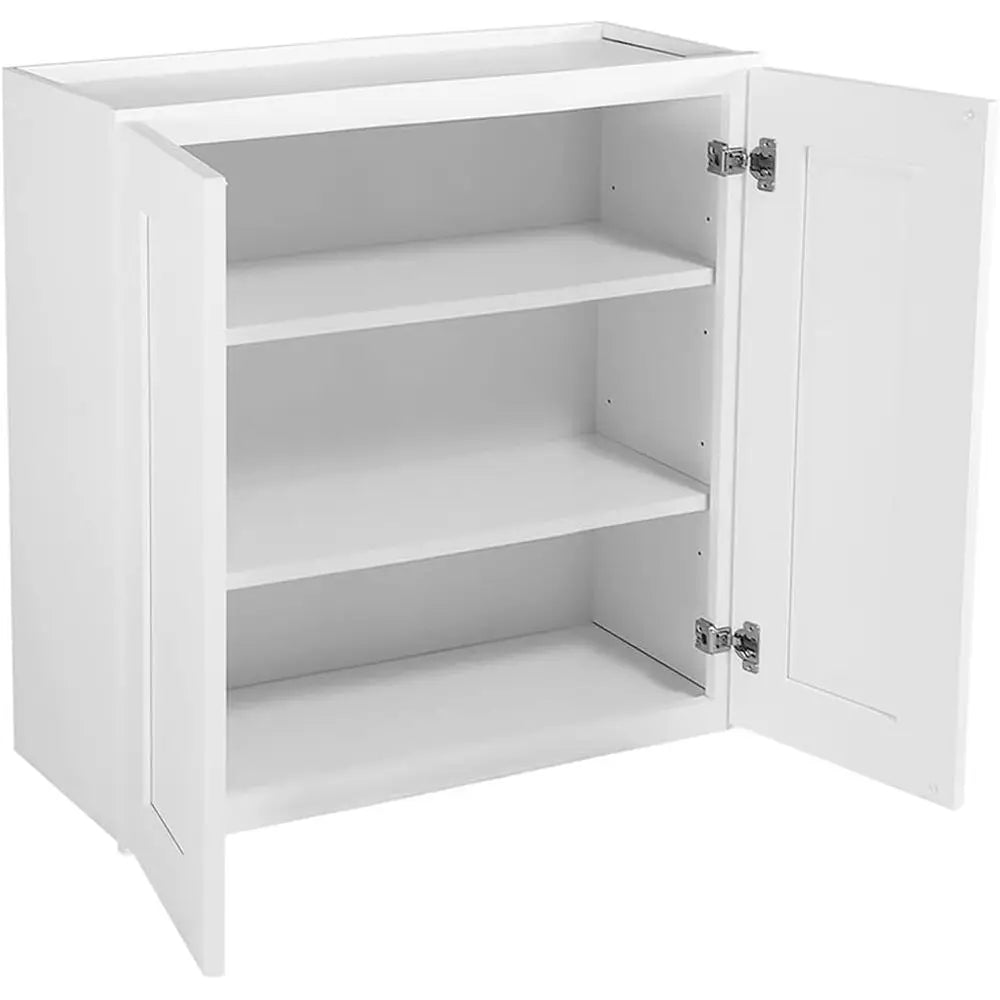 White Solid Wooden Wall Cabinet, 24X12X30" Assembled