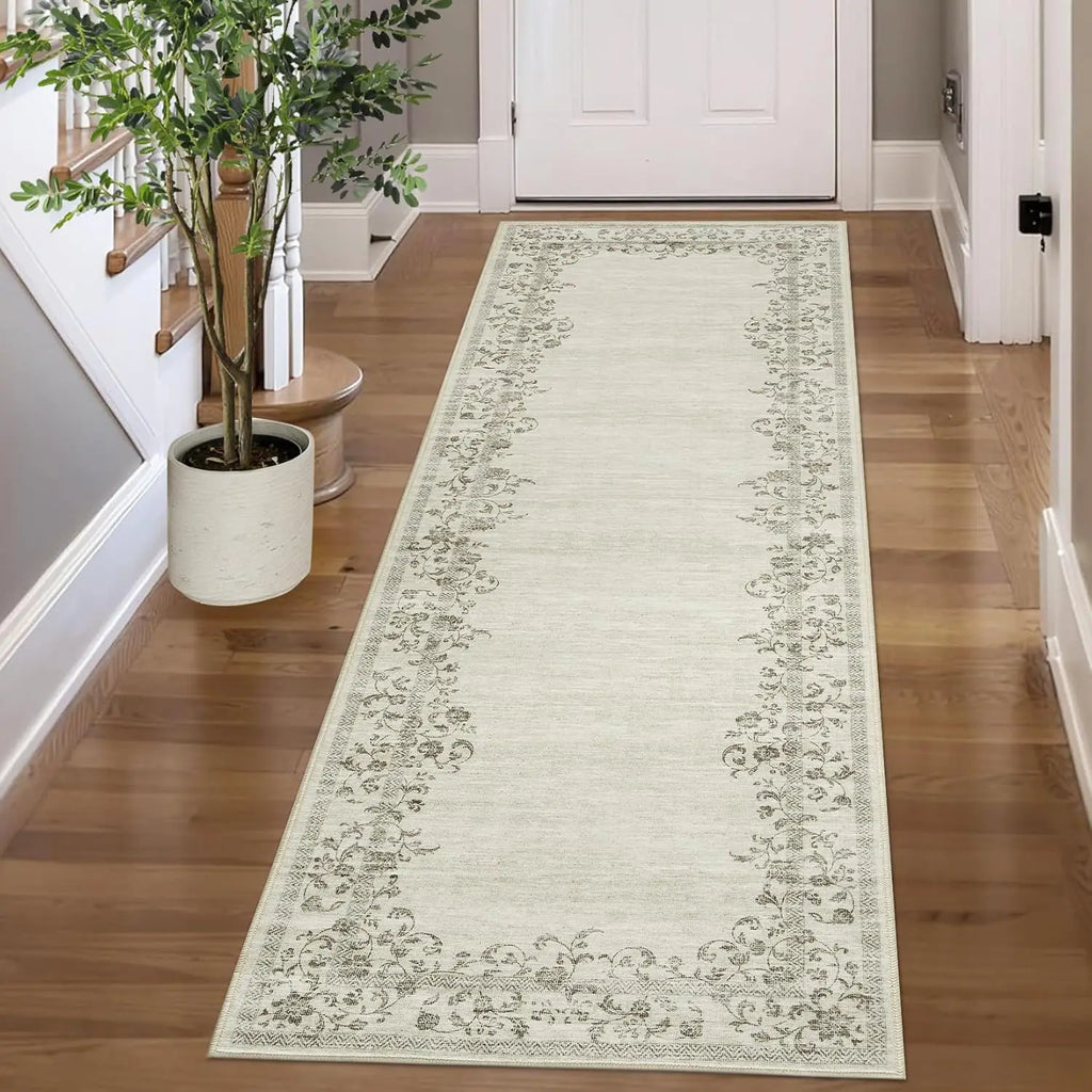 8x10 Washable Floral Farmhouse