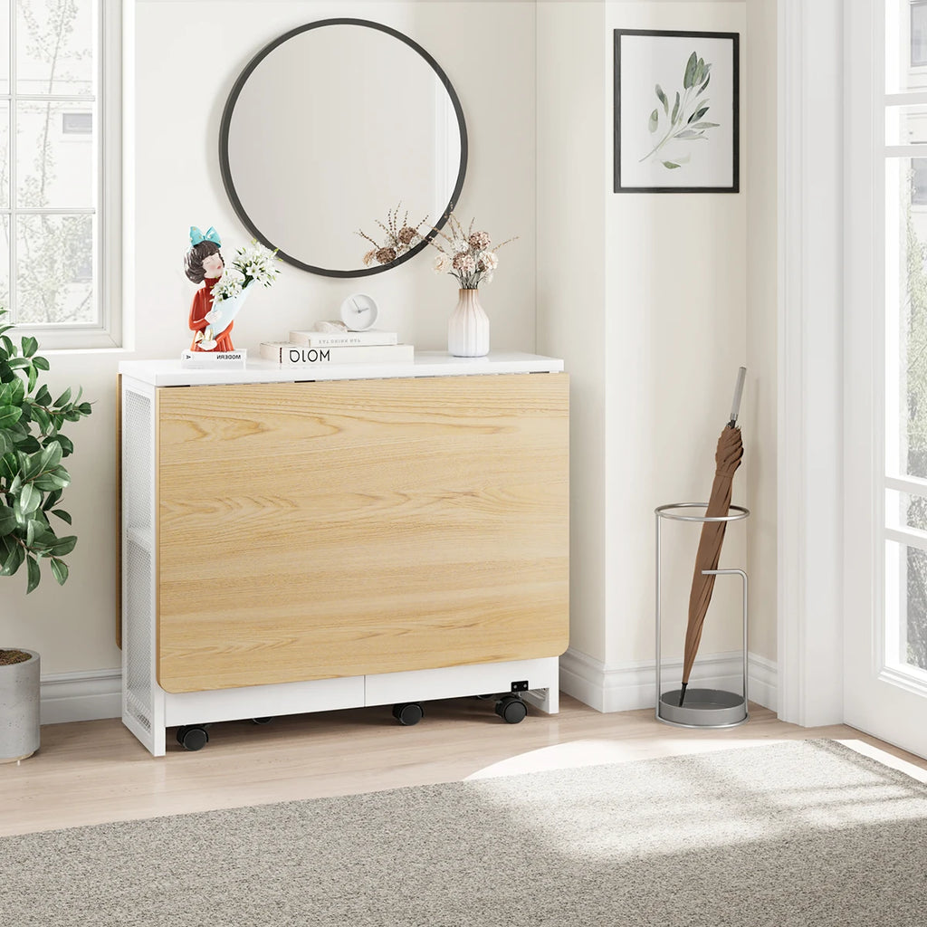 Folding Table w/6 Wheels 127 x 80 x 75 cm