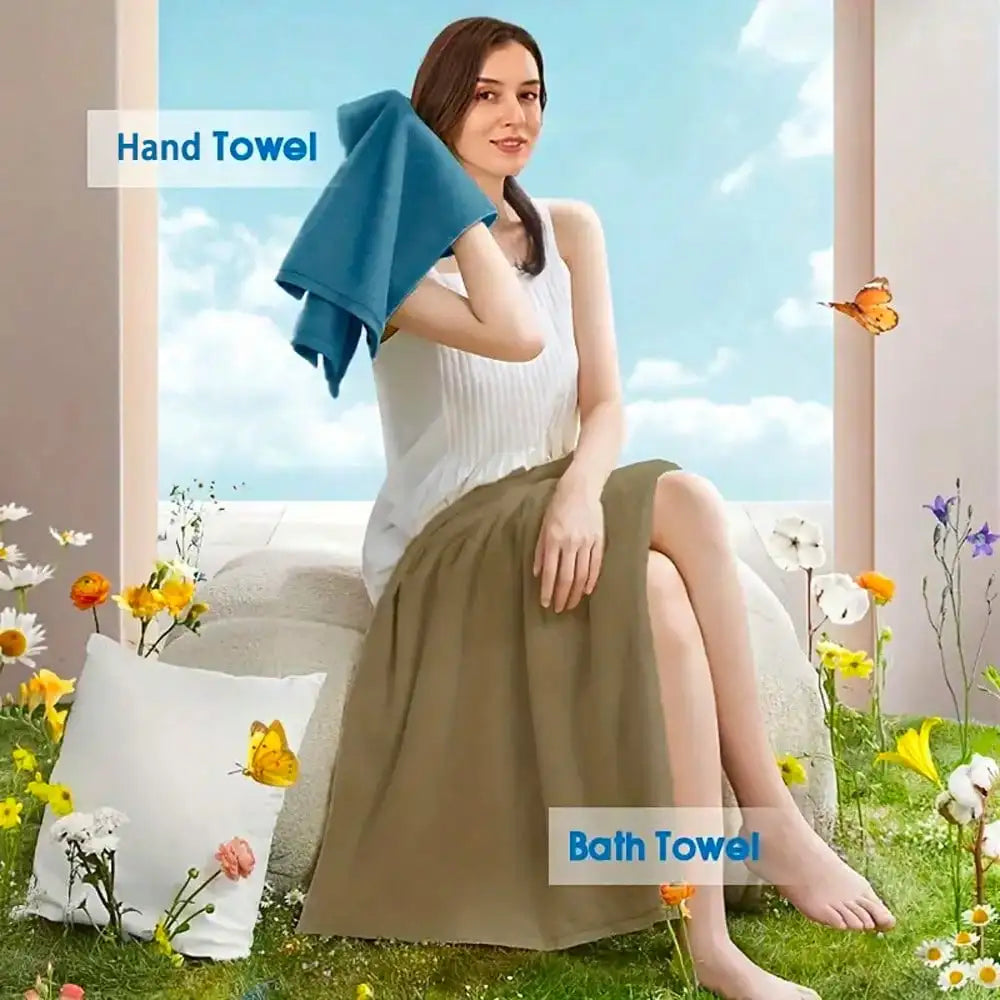 3pcs Bath Towel Hand Towel Washcloth