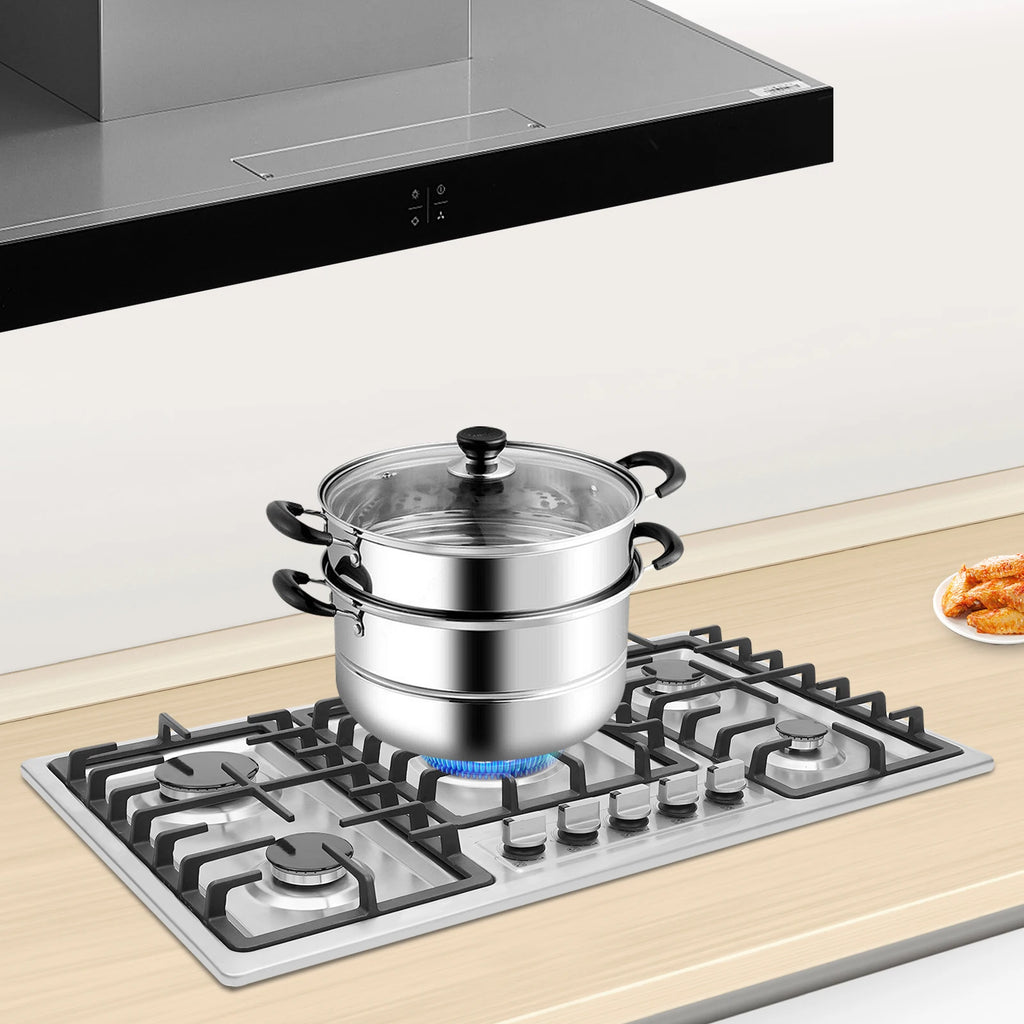 5-Burner Gas Cooktop Stainless Kitchens/Restaurants