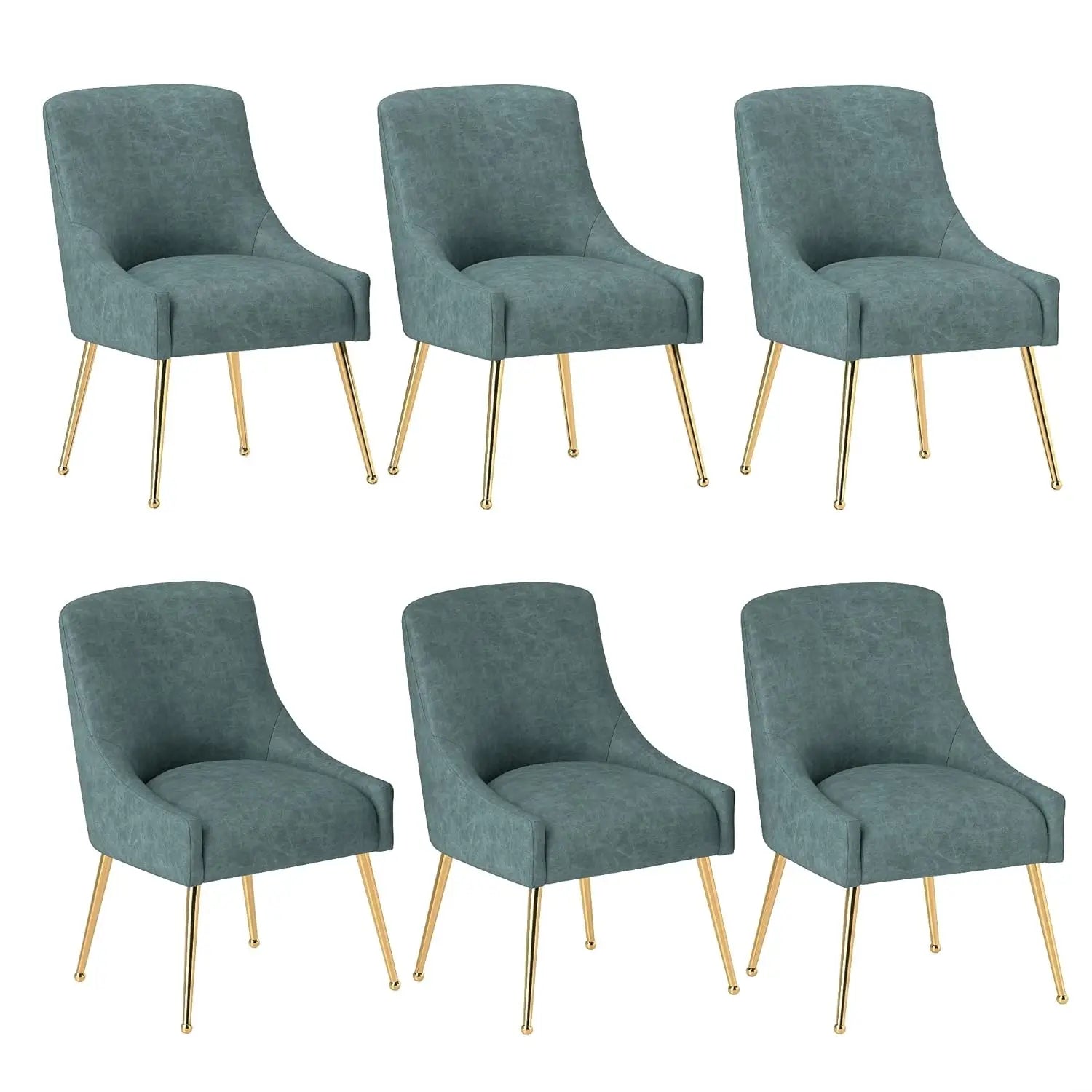 6 Modern Velvet w/Gold Legs