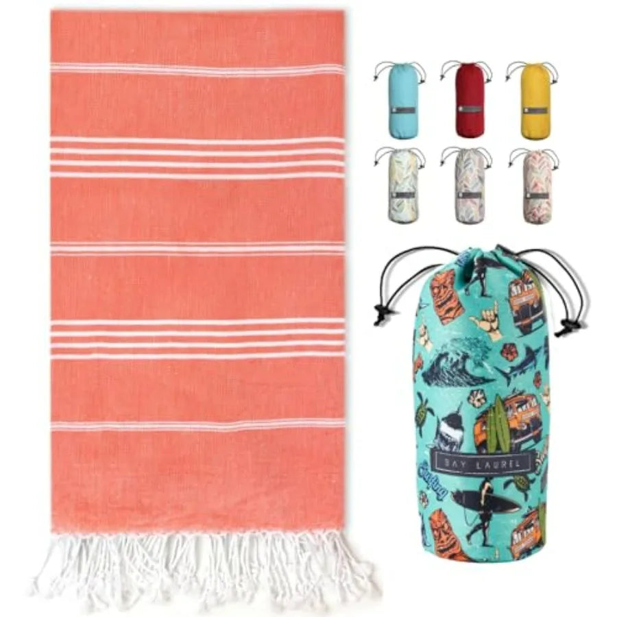 Turkish Beach Towel with Travel Bag 39 x 71