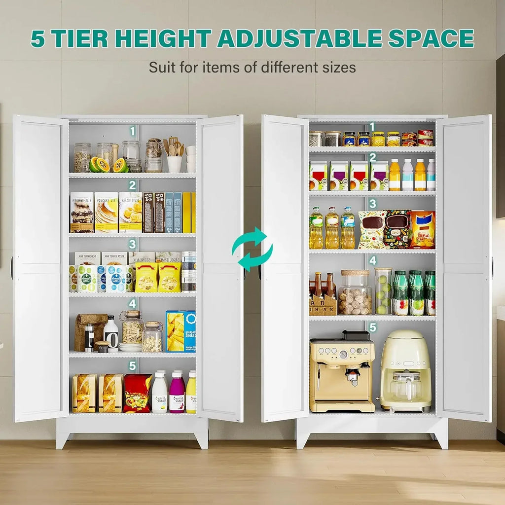 75" Tall Pantry Cabinet, Farmhouse Kitchen