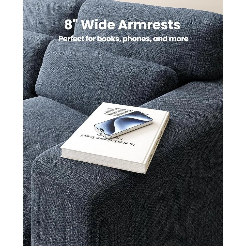 89" Sofa 3-Seater Modern Deep Seats