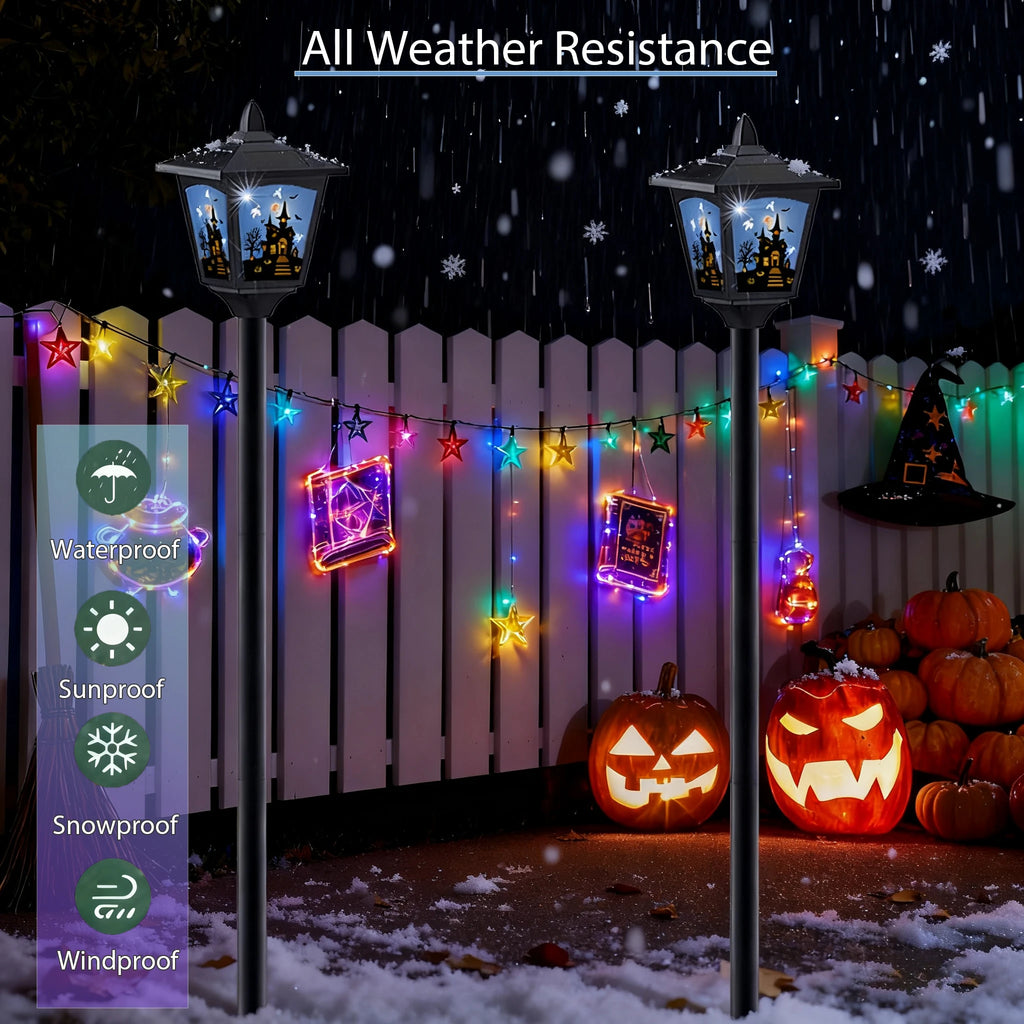 2 40" Christmas Mini Solar Lamps