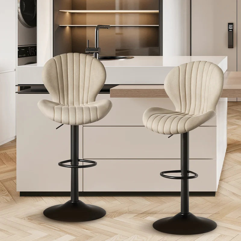 (2) Adjustable Modern Bar Stools