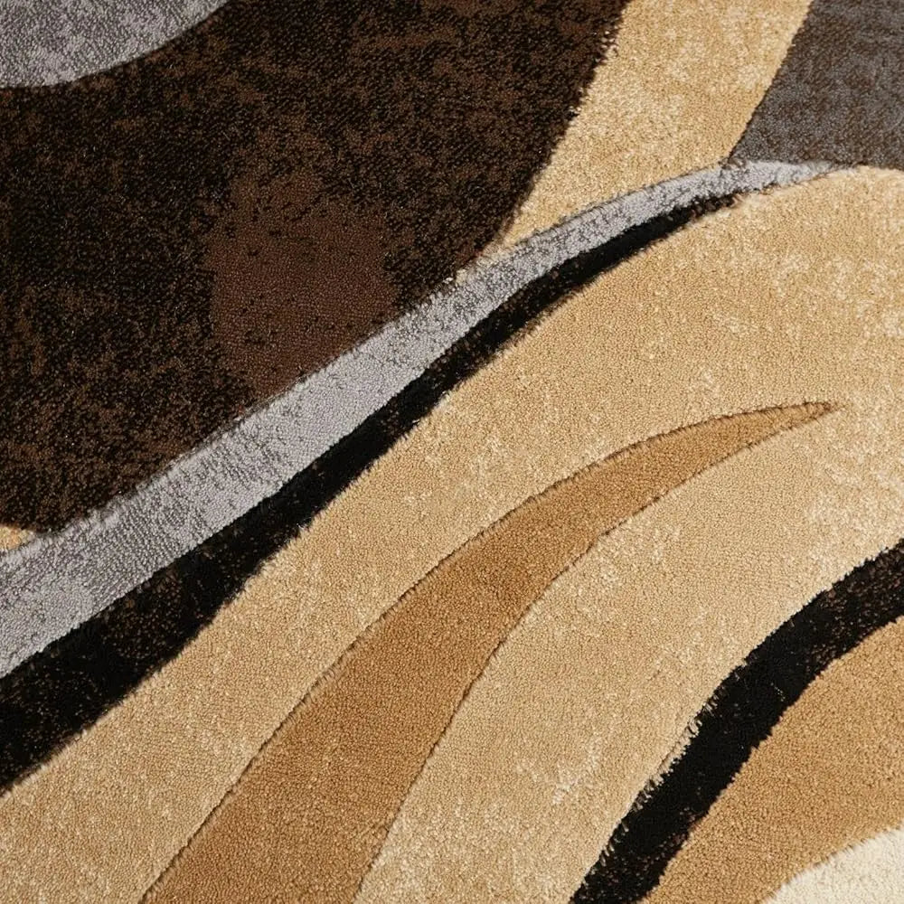 5'2"x7'2" Tribeca Modern Abstract Brown/Gray