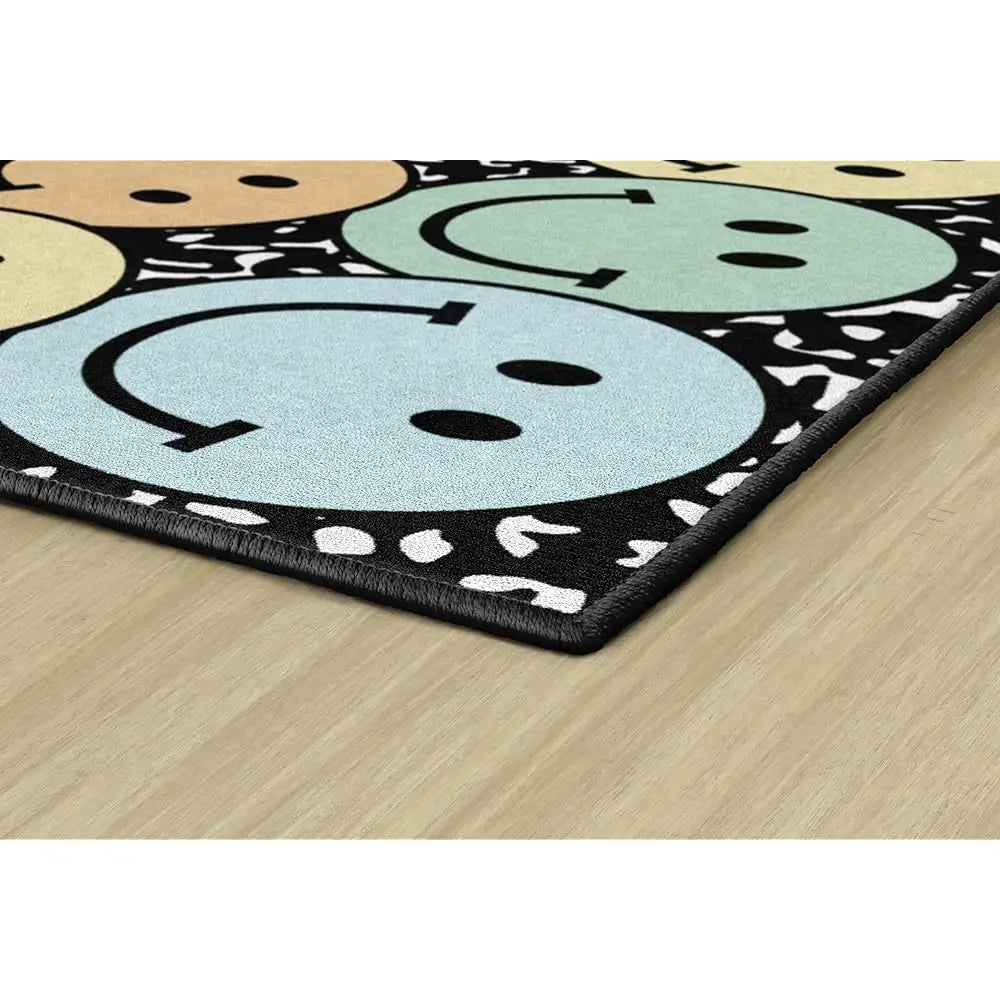 5x7'6" Pastel Rainbow Smileys