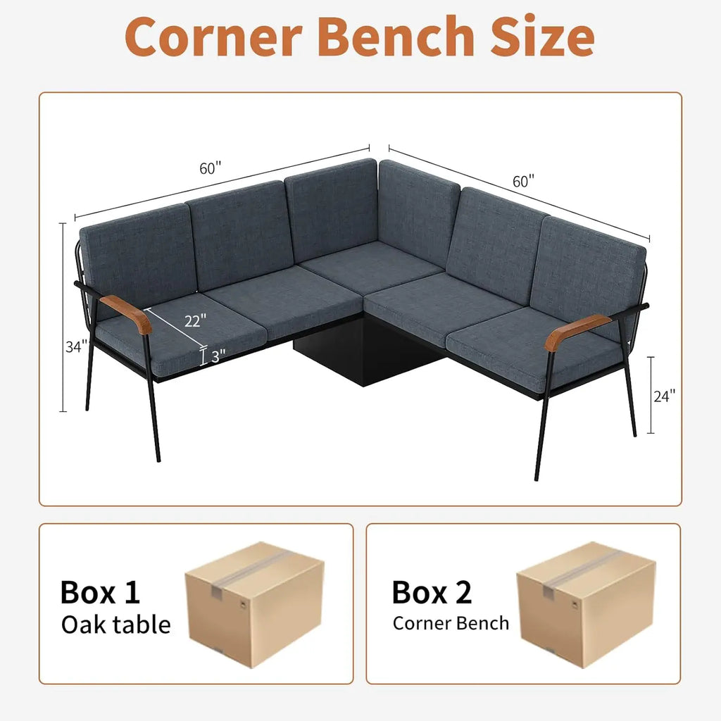 51” Folding Breakfast Nook Corner