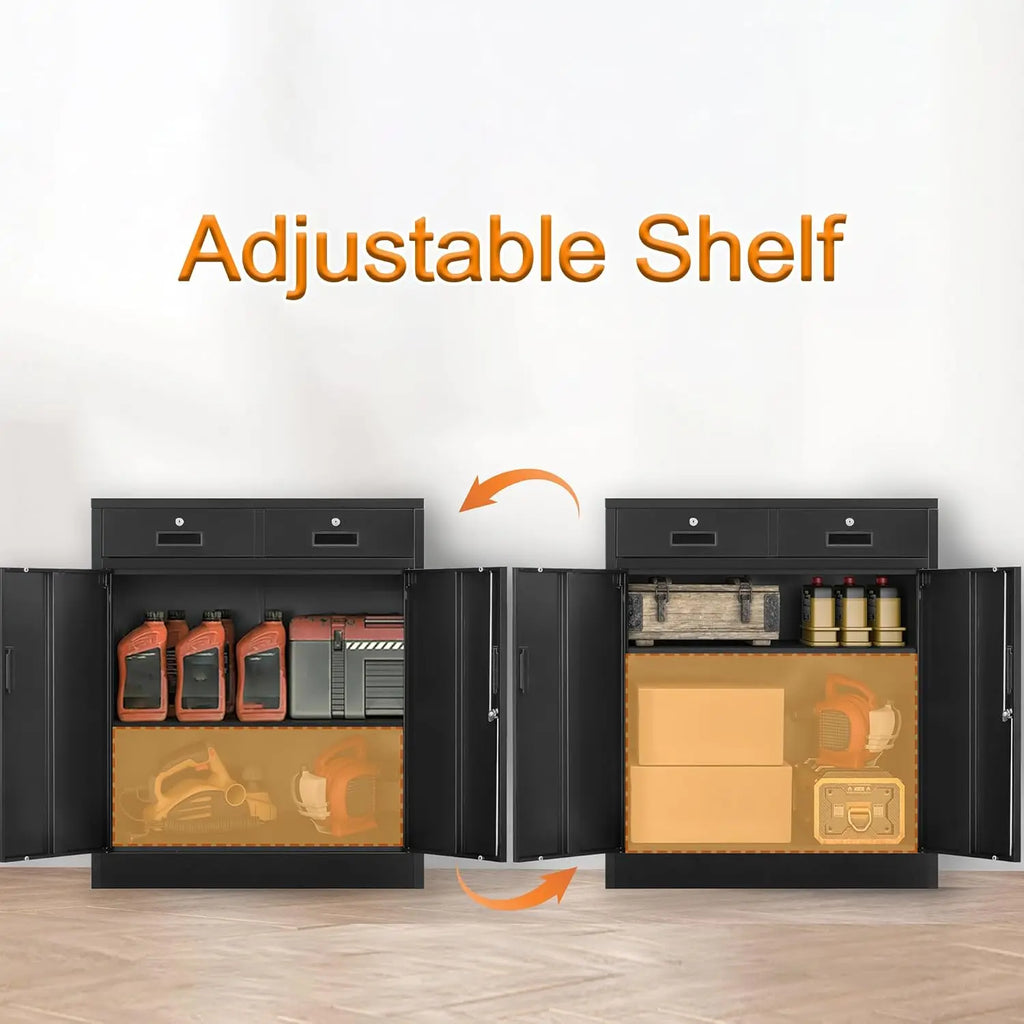 36" High Metal Storage Cabinet/drawers