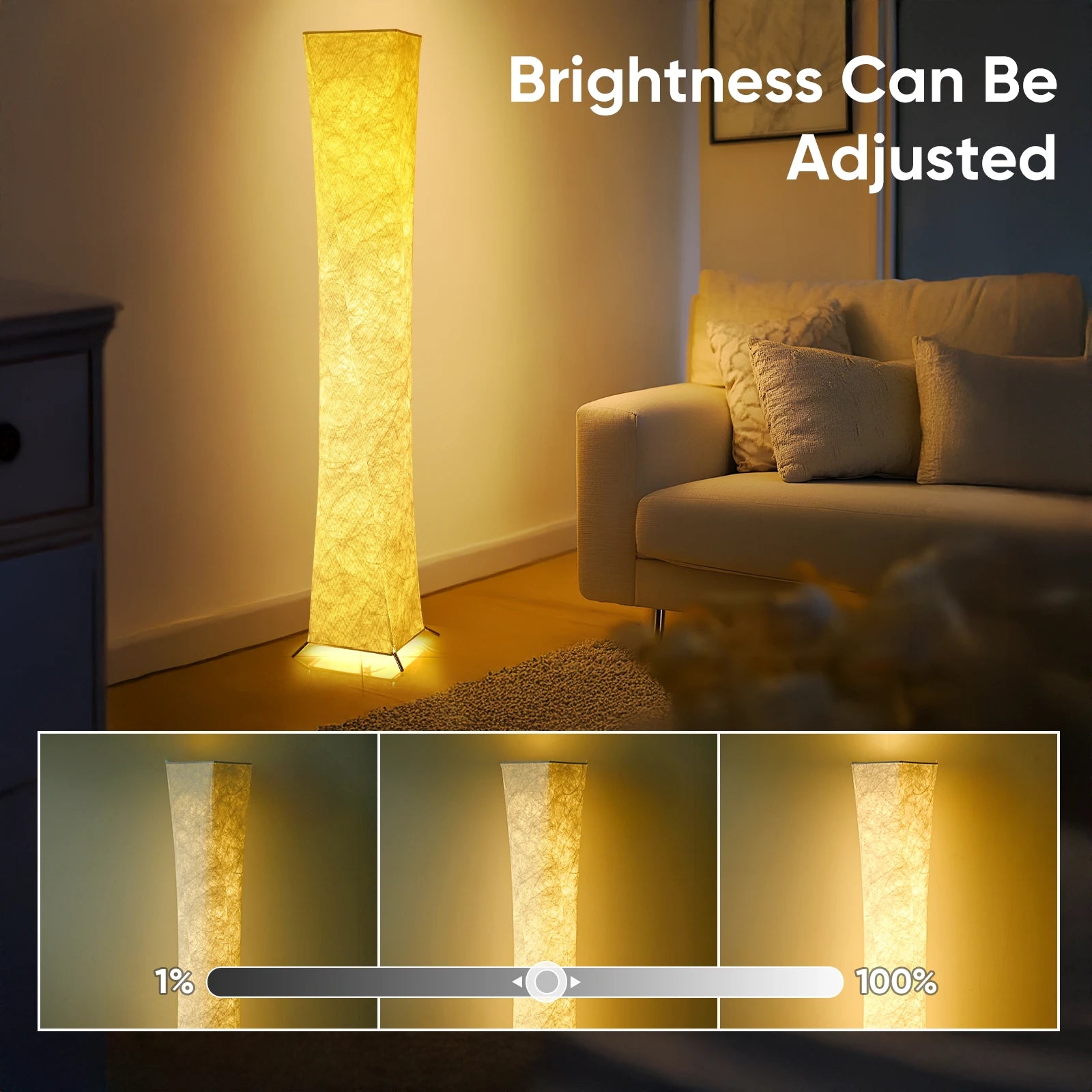52" Modern Slim Soft Light Lamp