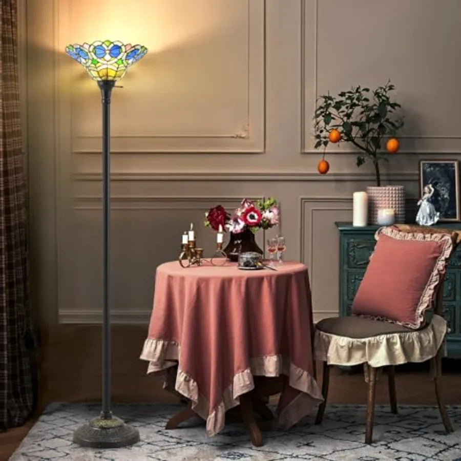 70" Tiffany Torchiere Lamp