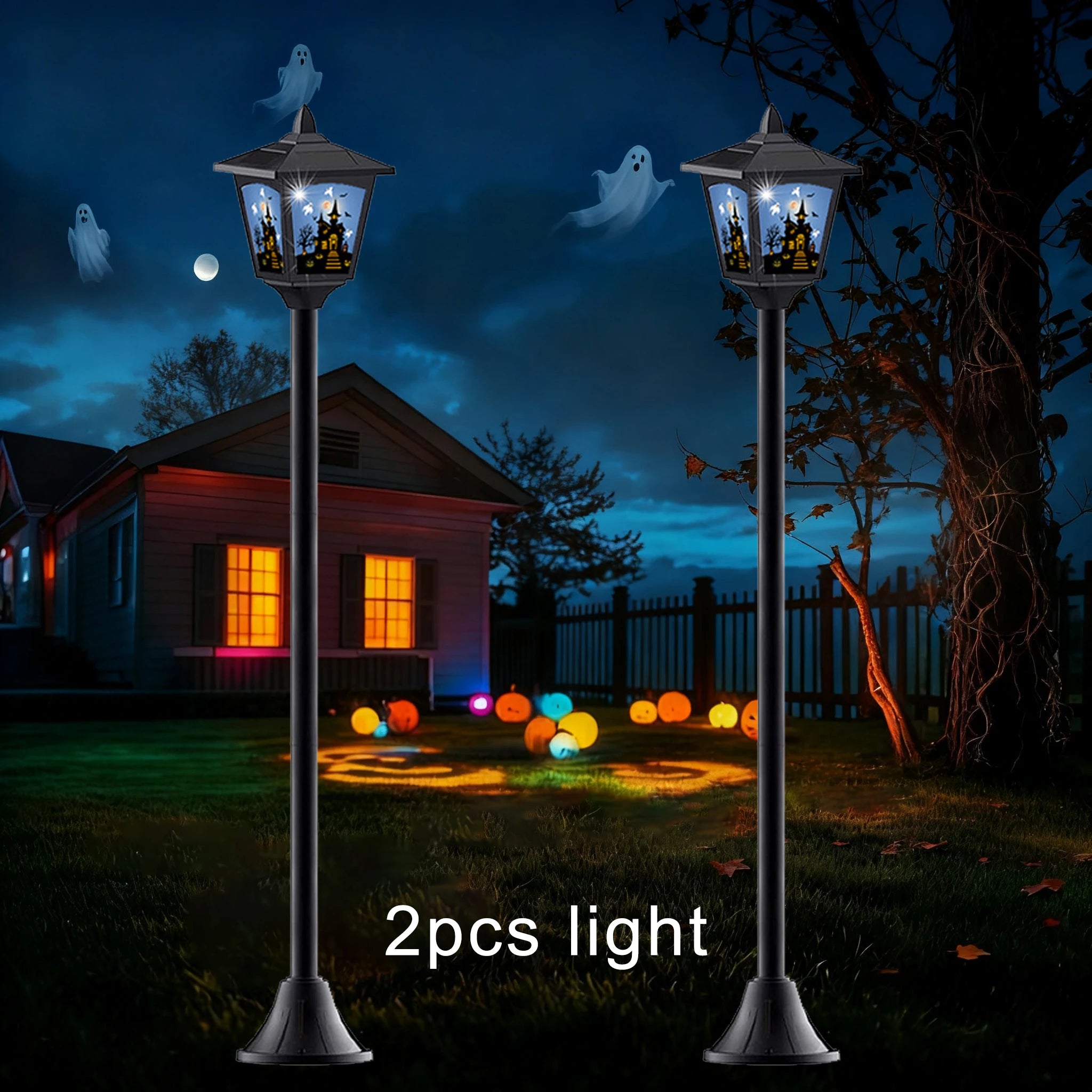 2 40" Christmas Mini Solar Lamps