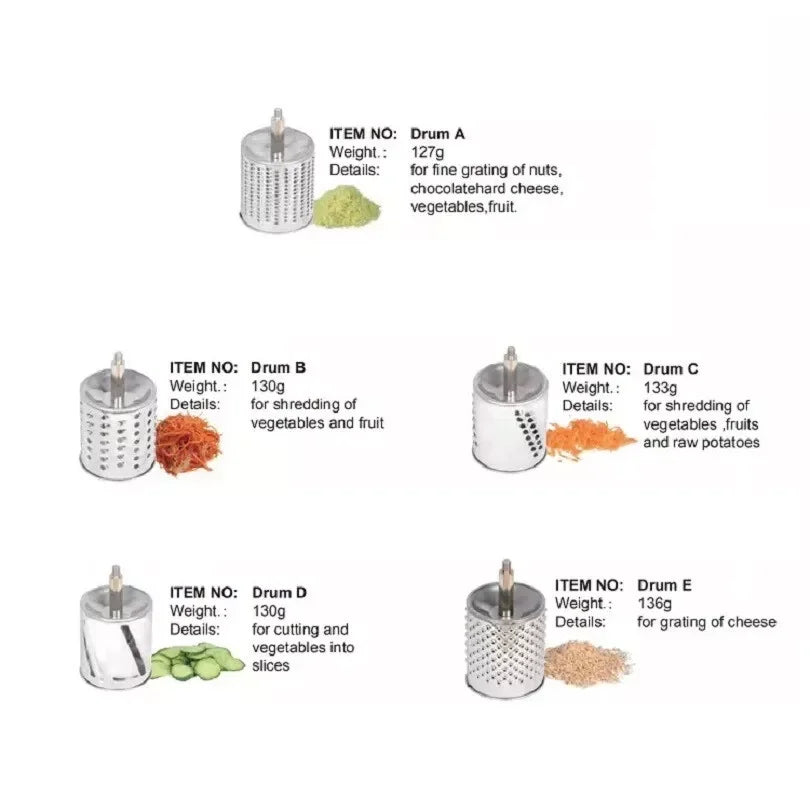Rotary Cheese Grater/Shredder Stainless