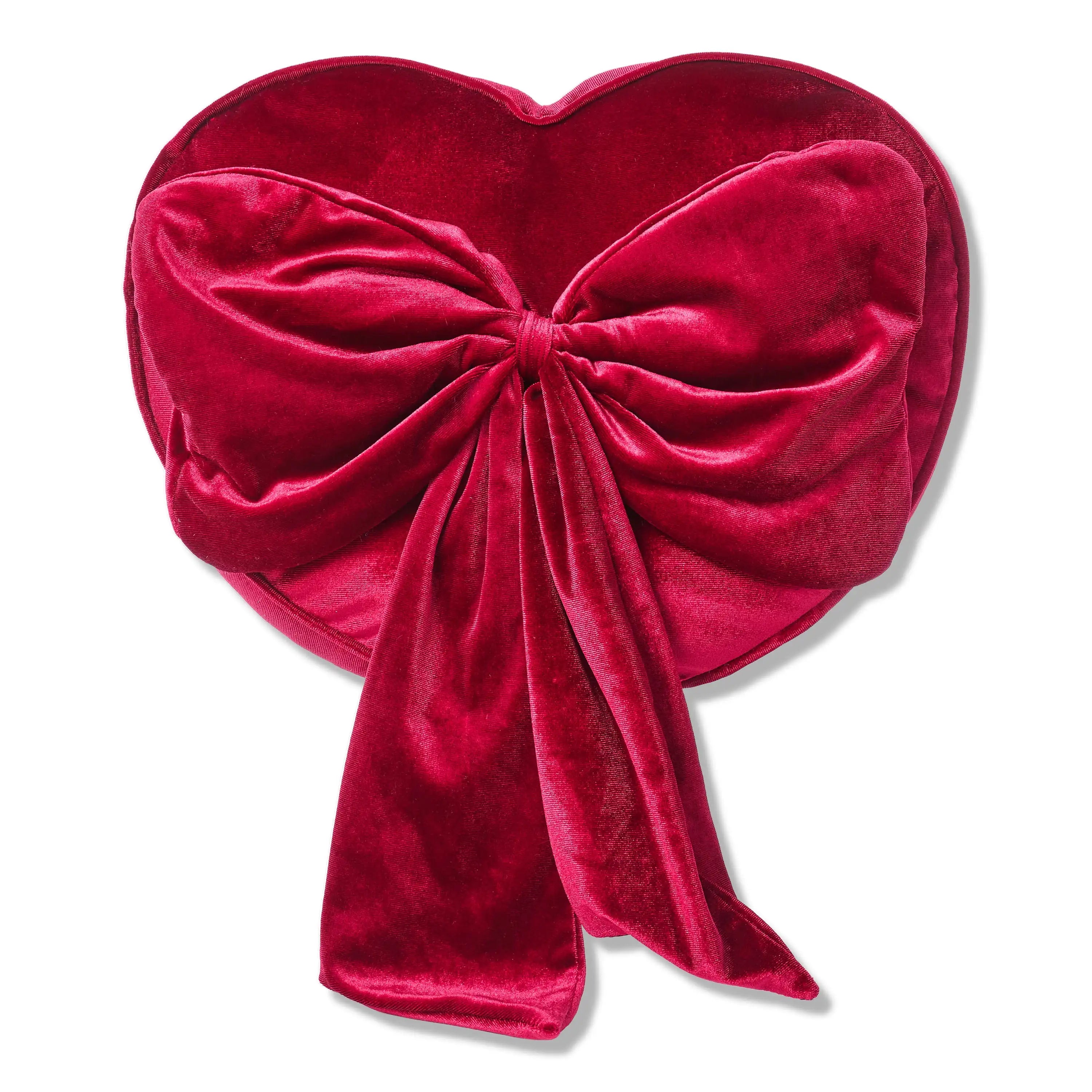 14" Heart-Shaped Red Pillow