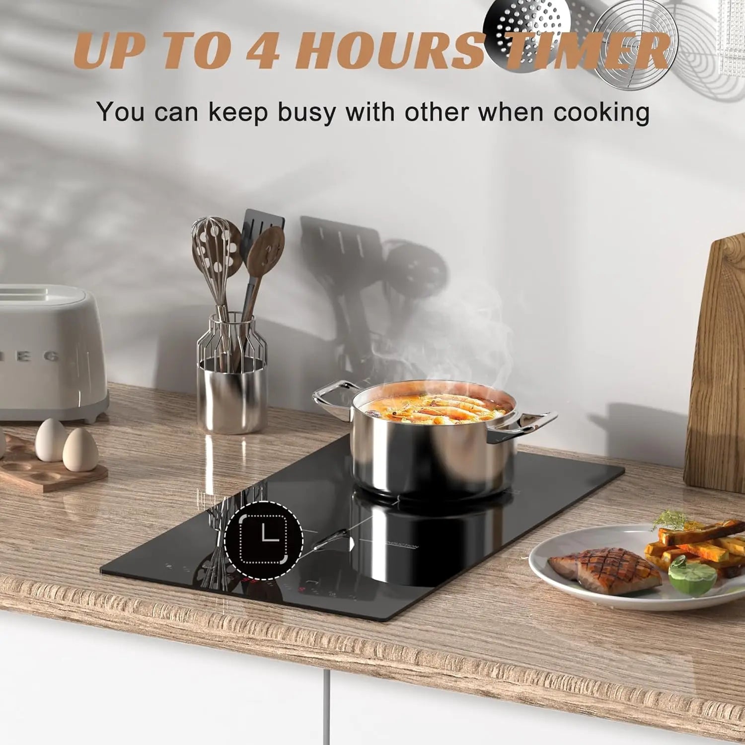 Induction Hob 29CM 2 Burner Drop-In Electric Cooktop