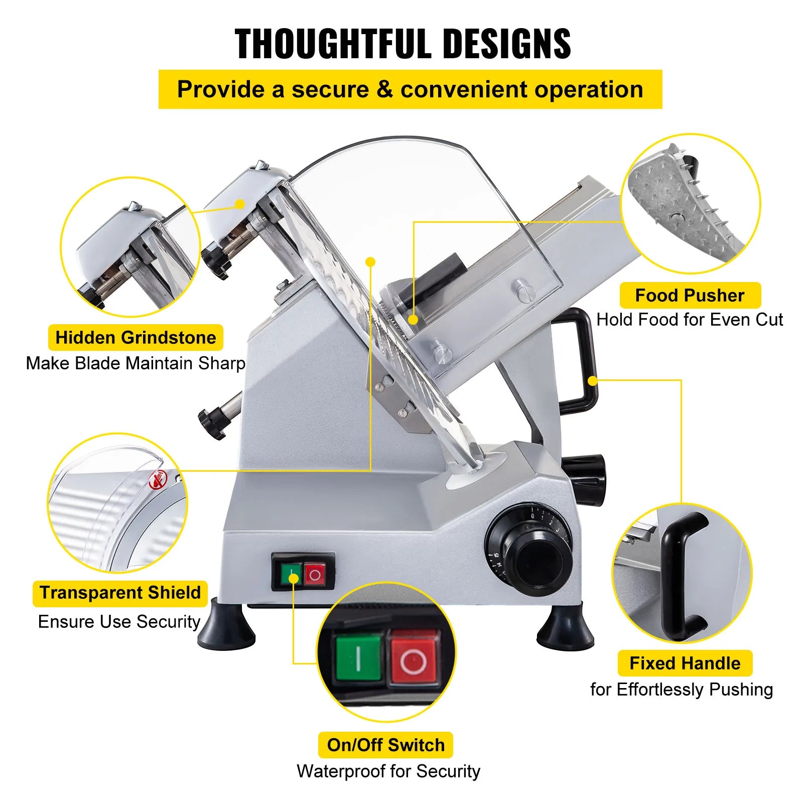 Commercial Meat Slicer 320W Electric Food 12"