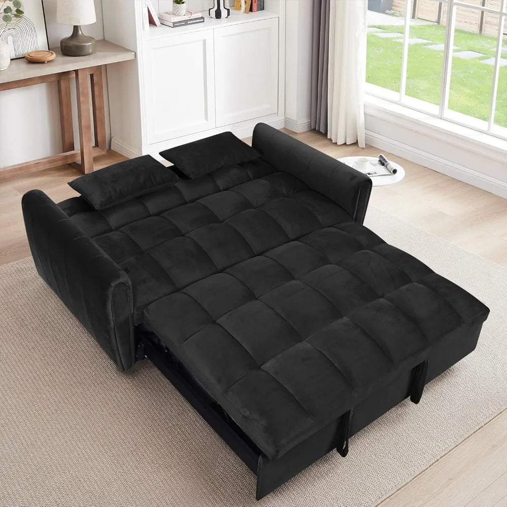 65-inch Velvet Sleeper/Sofa
