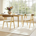 2 Wooden Chenille Upholstered