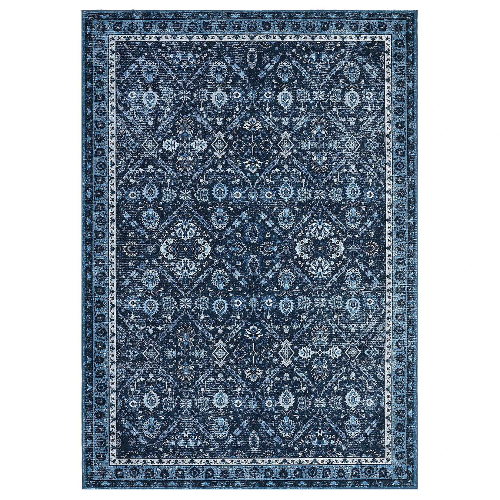 4.25x4.25 Washable Low-Pile Moroccan Trellis
