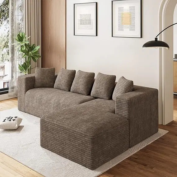 131" Sectional Sofa Cloud