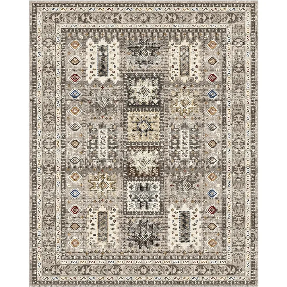 8x10 Vintage Distressed Brown Washable